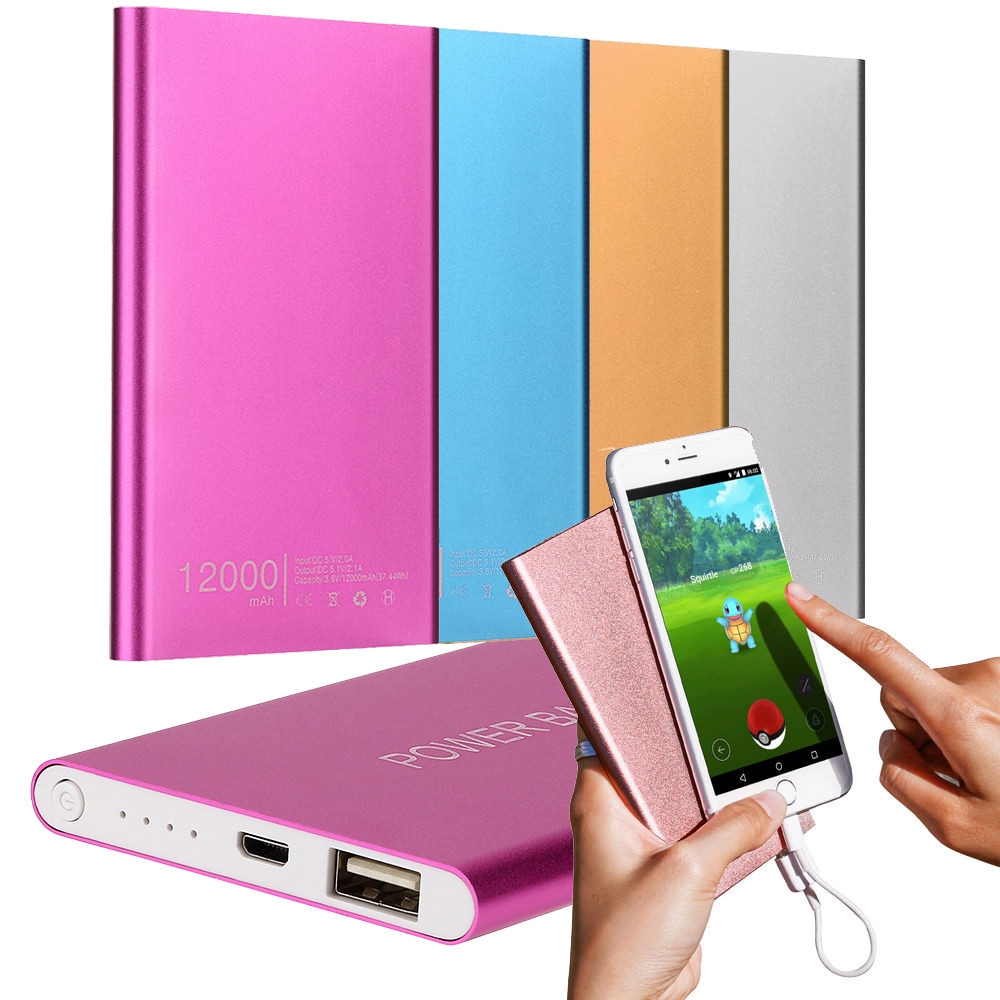 Dagaanbieding - Ultradunne 12000mah Powerbank voor iPhone, Samsung en alle andere Smartphones dagelijkse koopjes